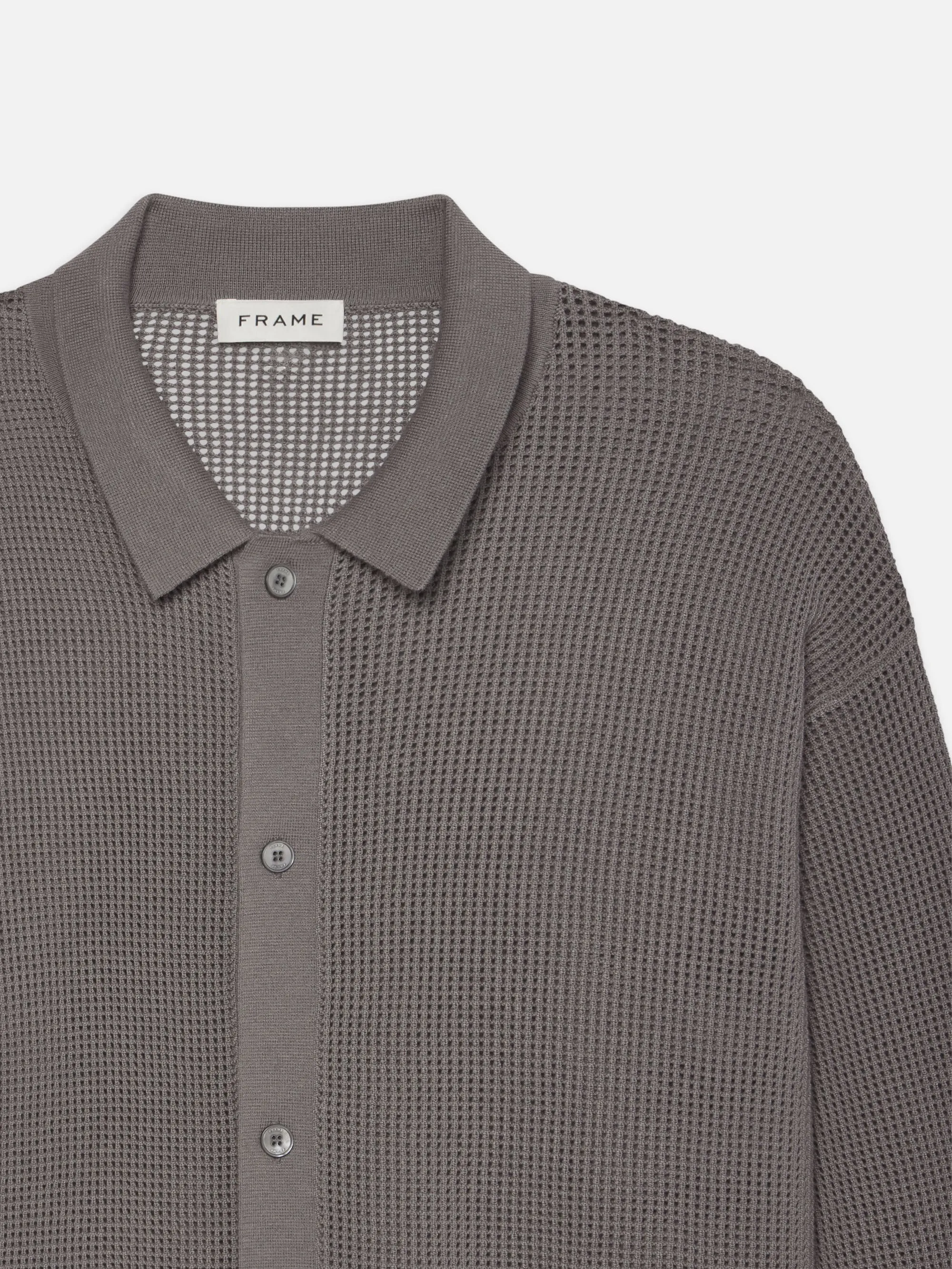 Open Knit Cardigan -- Cloud Grey sold by Frame Denim product image thumbnail 3