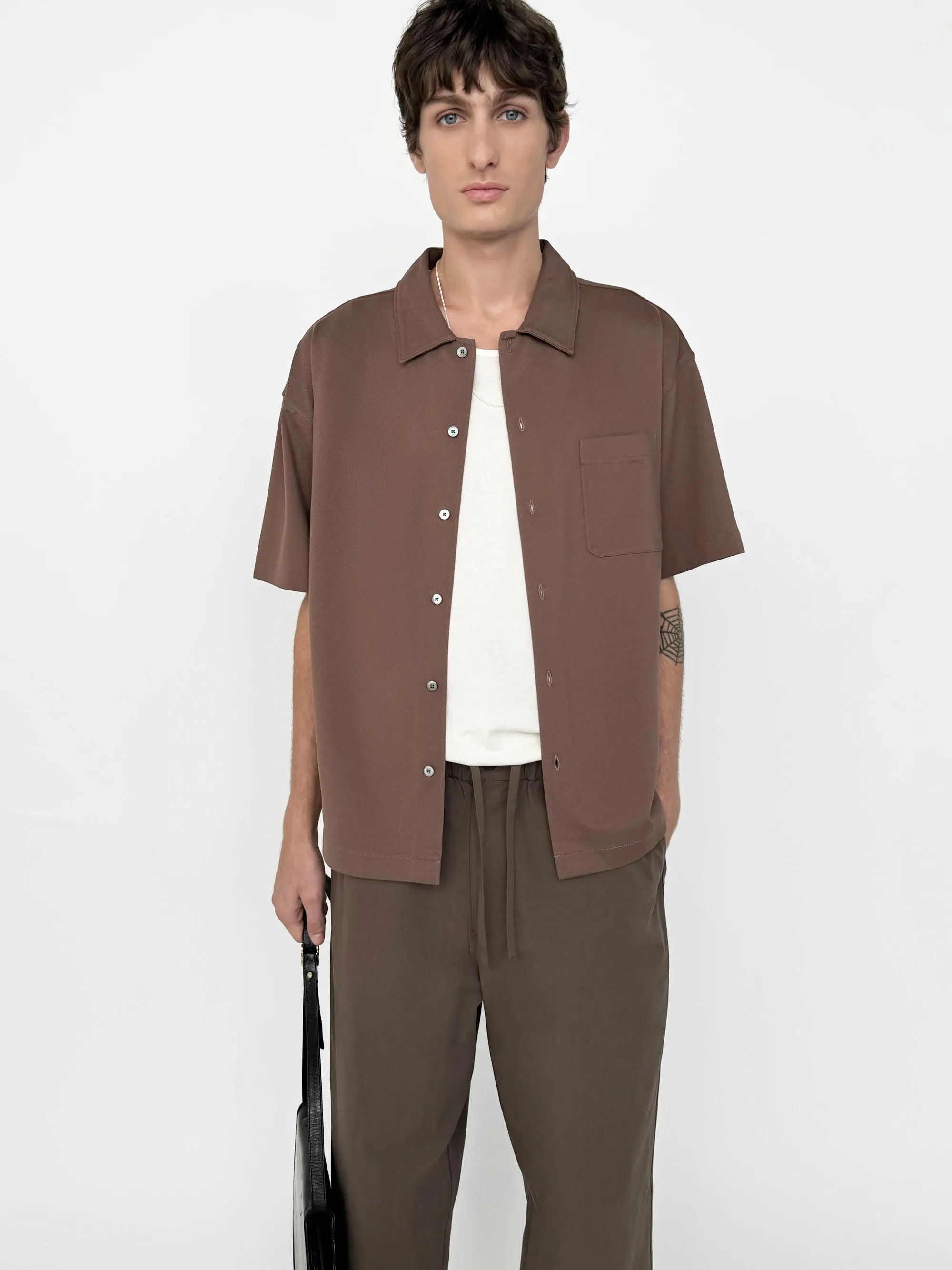 Light Pique Button Down Polo -- Mauve sold by Frame Denim product image thumbnail 2