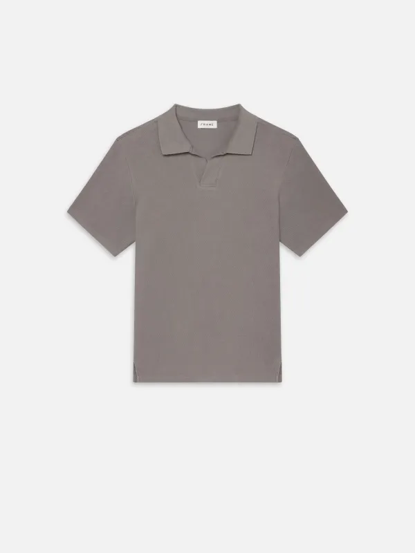 Jacquard Polo -- Storm Grey sold by Frame Denim