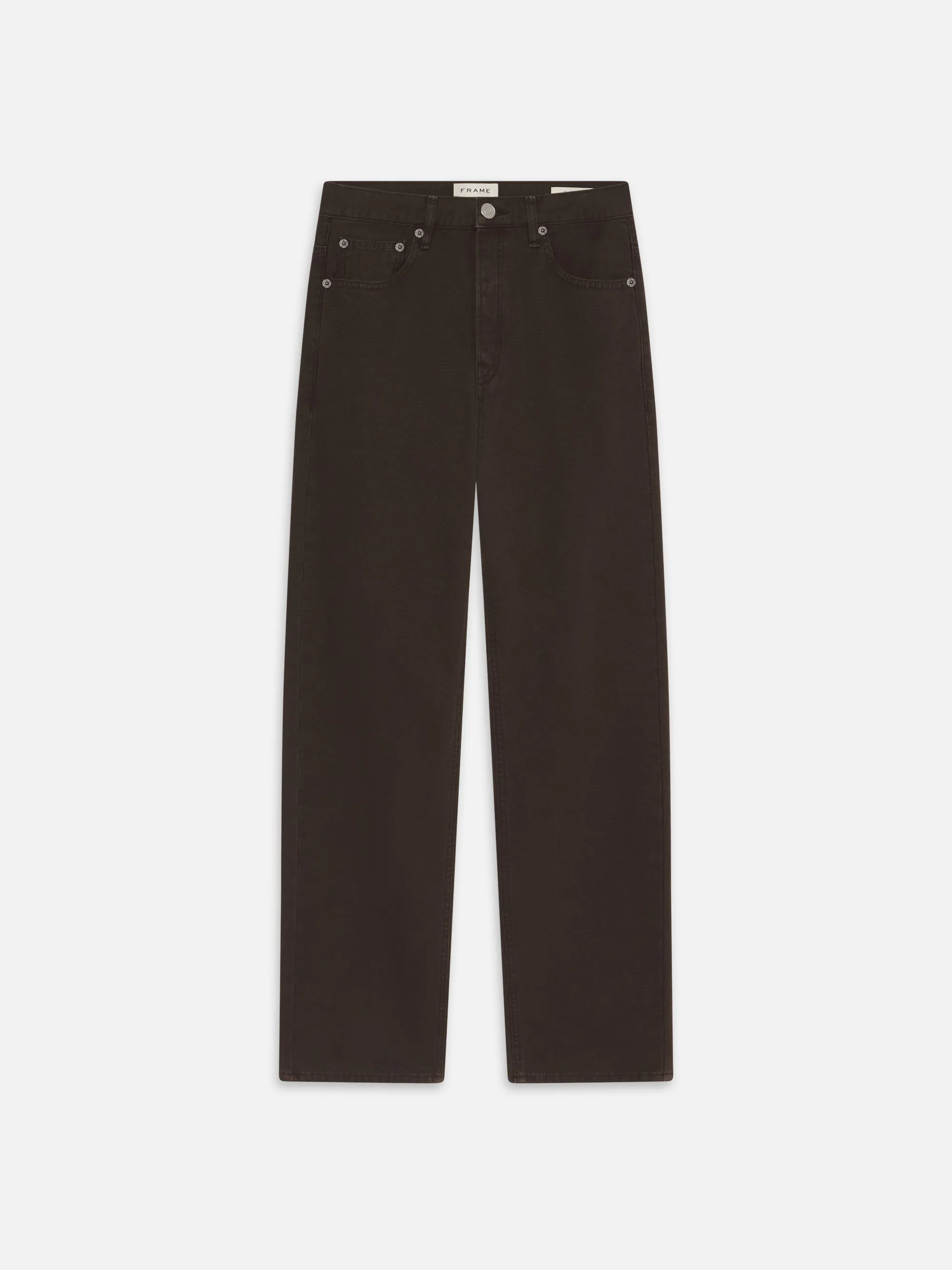 The Straight Jean -- Dark Brown sold by Frame Denim