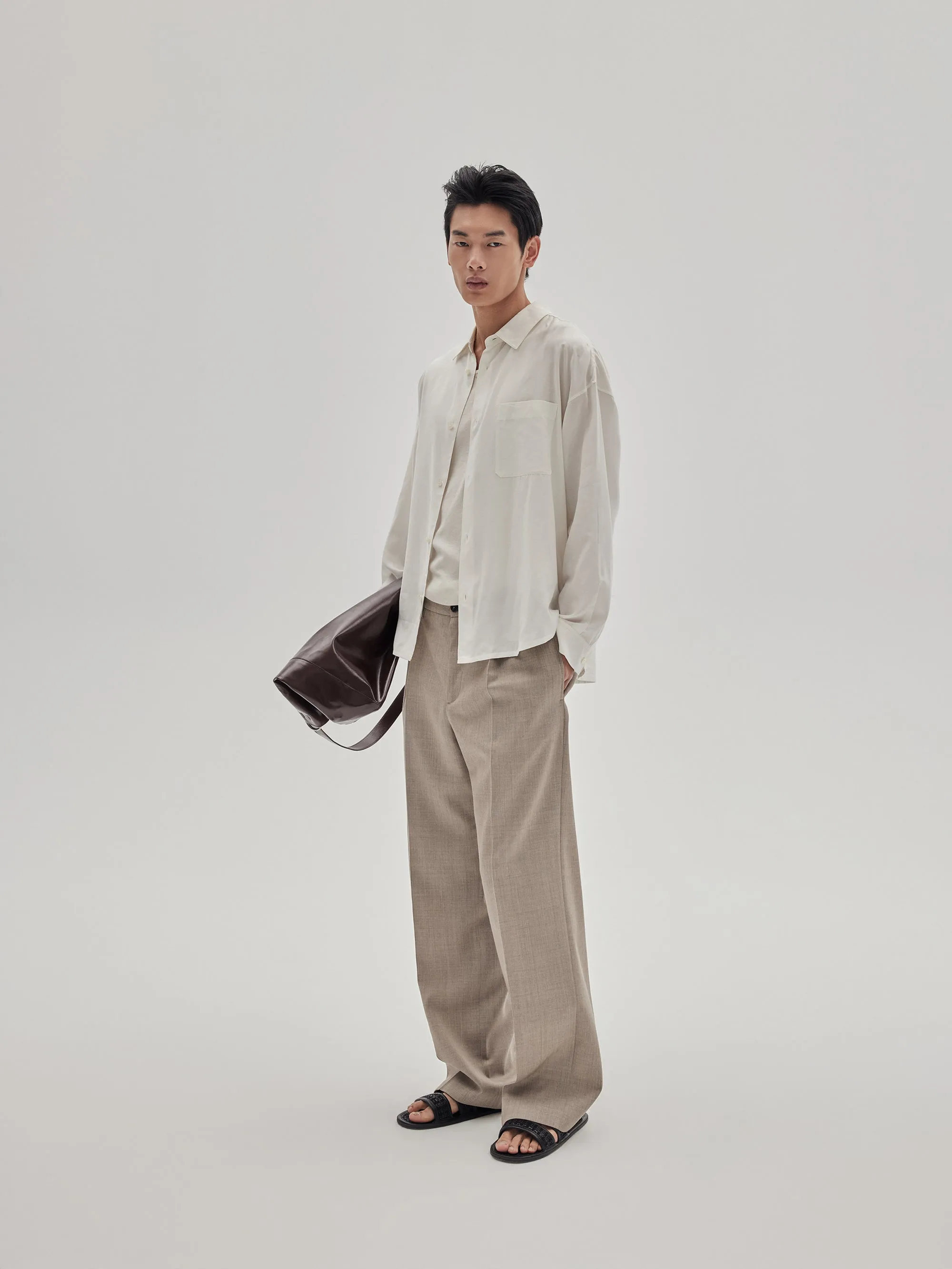 Wide Leg Trousers -- Vintage Khaki sold by Frame Denim product image thumbnail 2