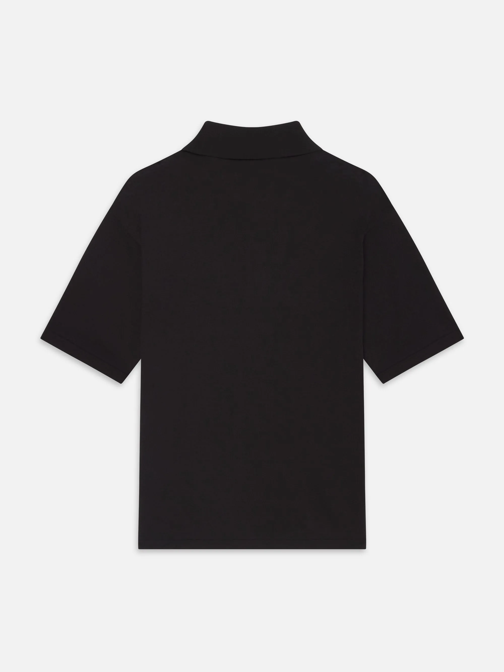 Cotton Silk Polo Sweater -- Black sold by Frame Denim product image thumbnail 3