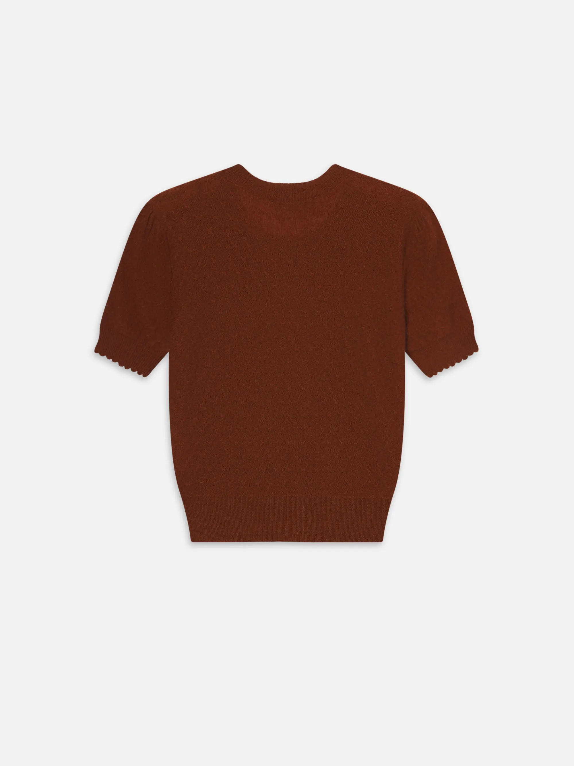 The Cashmere Pointelle Cardi -- Chestnut sold by Frame Denim product image thumbnail 4