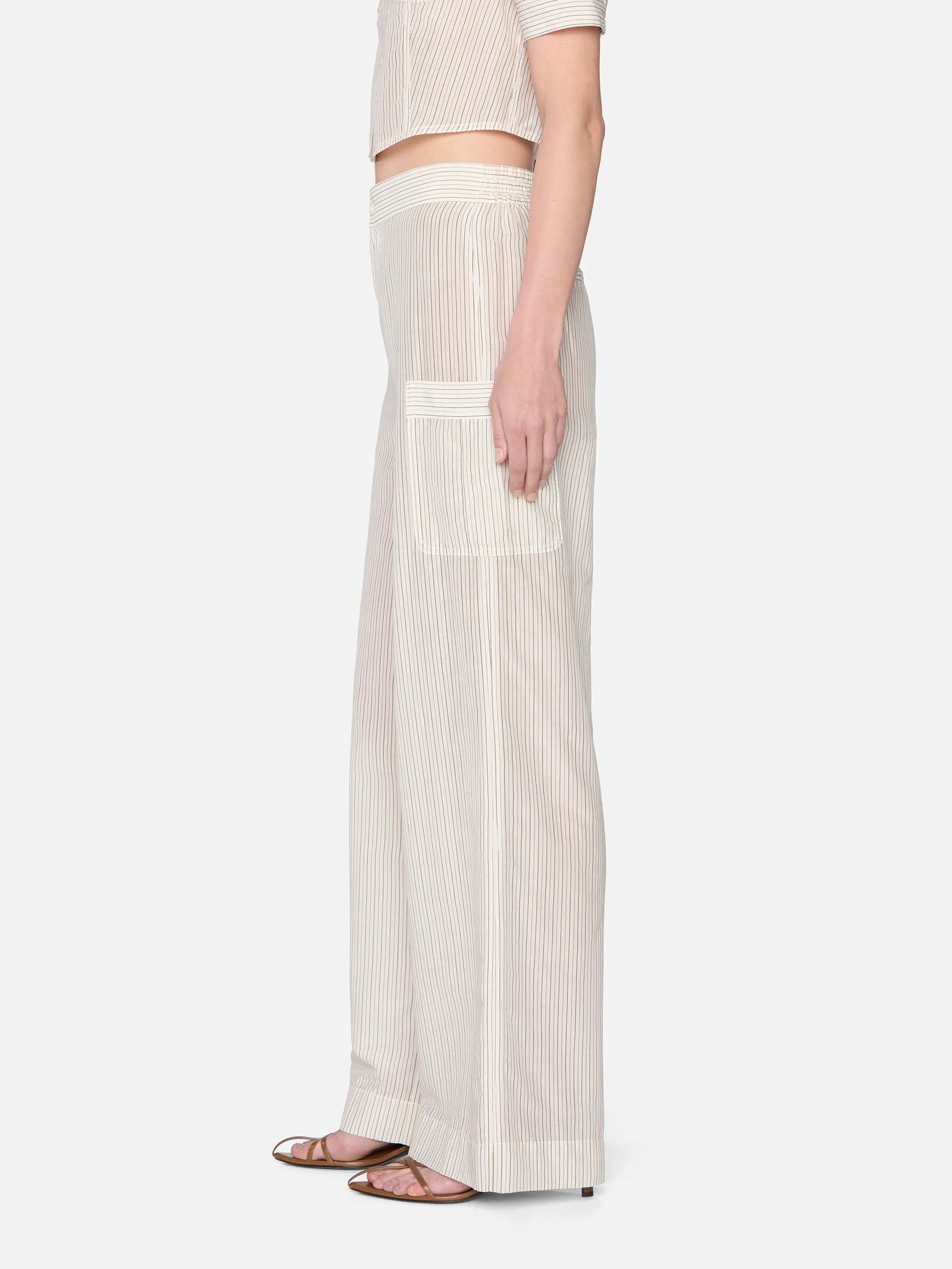 The Stripe Utility Pant -- Cream Multi sold by Frame Denim product image thumbnail 4