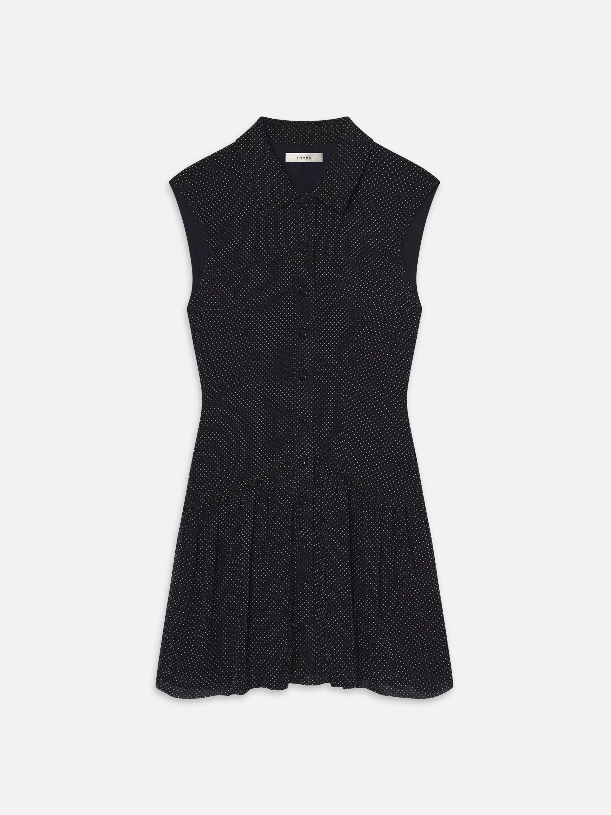 The Silk Day Dress -- Navy Multi sold by Frame Denim