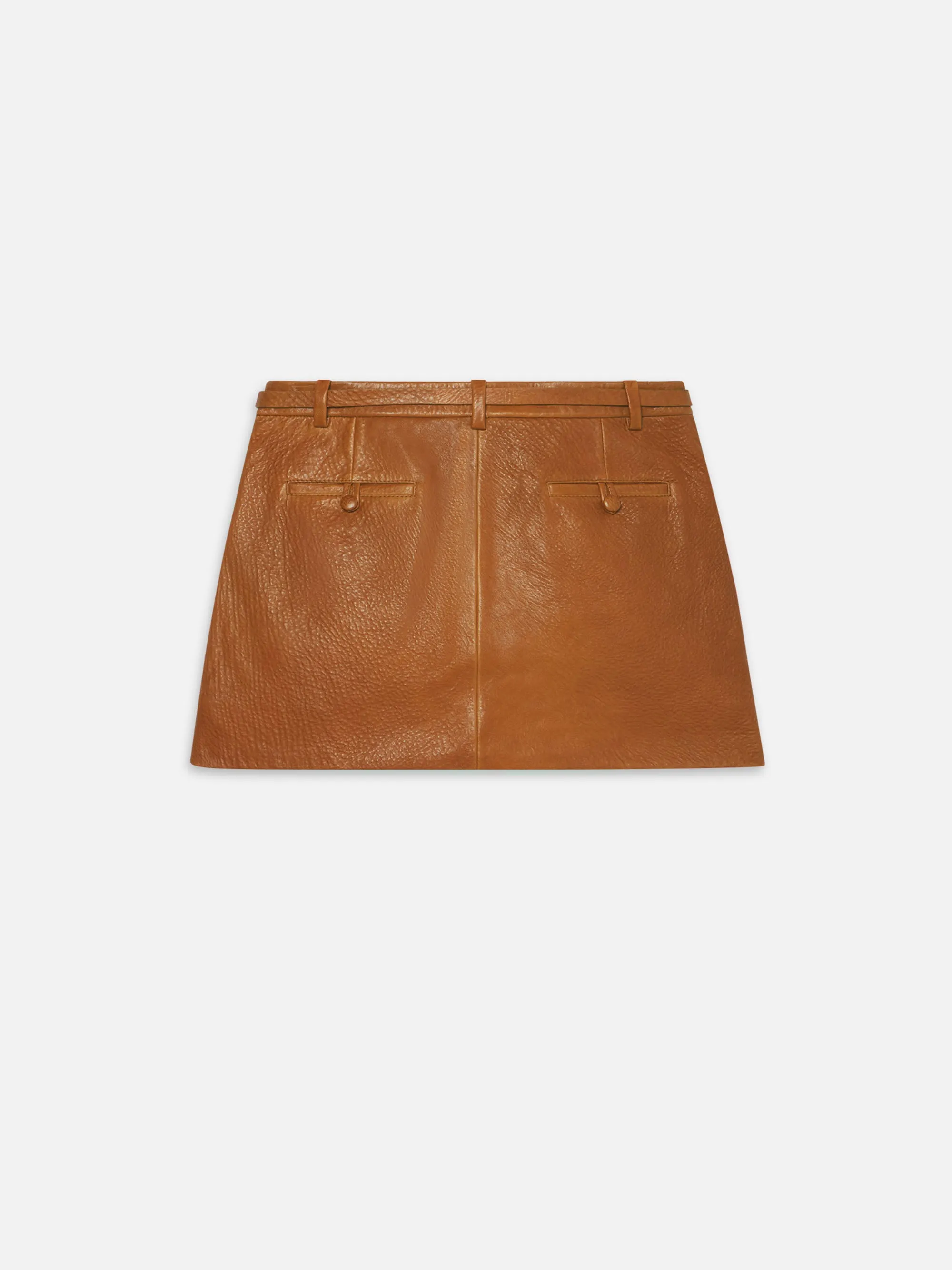The Leather Cargo Skirt -- Chestnut sold by Frame Denim product image thumbnail 4