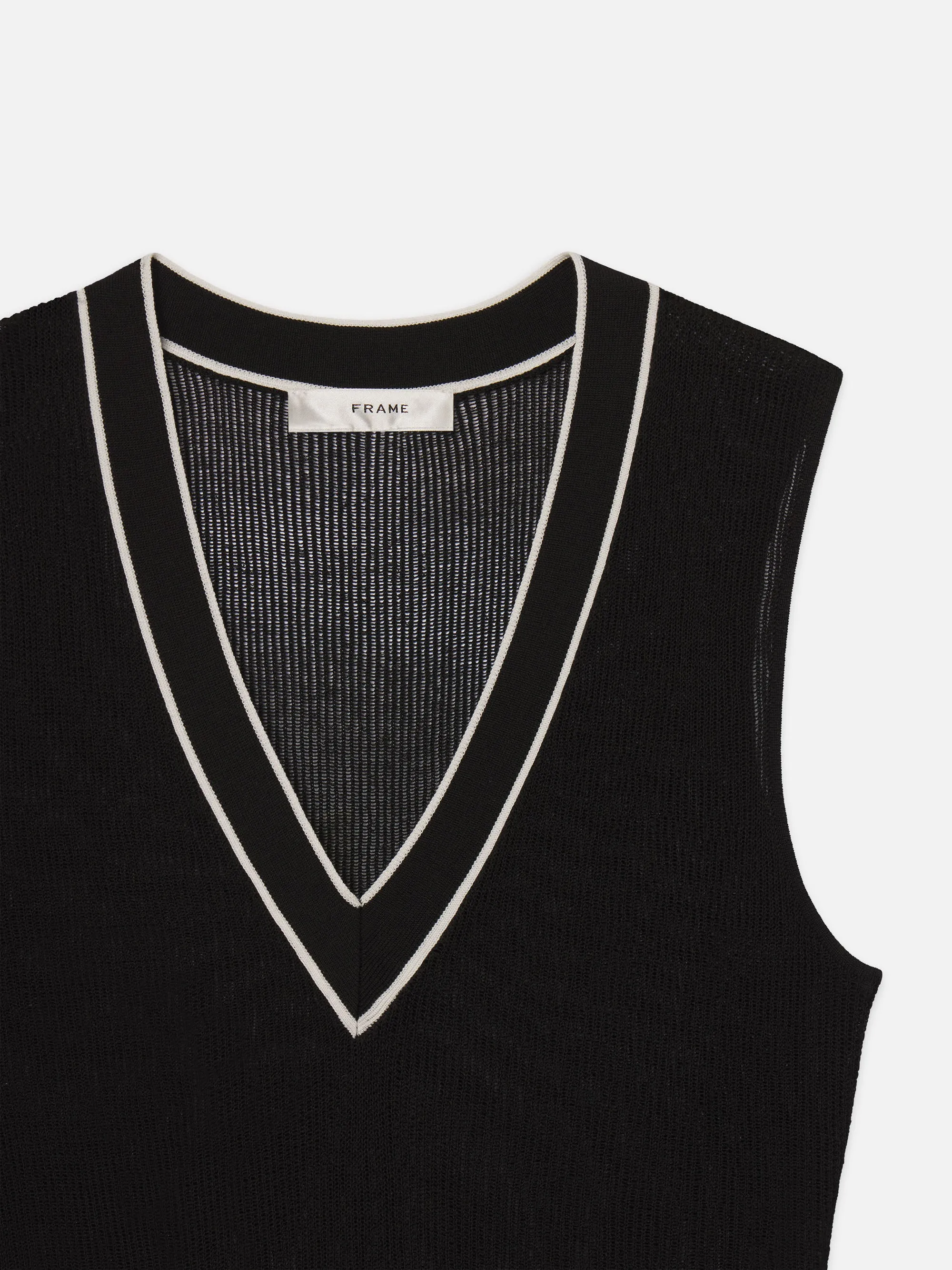 The Varsity Vest -- Black Multi sold by Frame Denim product image thumbnail 3