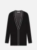 The Varsity Cardigan -- Black Multi sold by Frame Denim