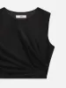 The Mesh Twist Tank -- Black sold by Frame Denim