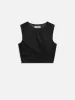 The Mesh Twist Tank -- Black sold by Frame Denim