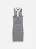 The Bold Stripe Dress -- Navy Multi sold by Frame Denim