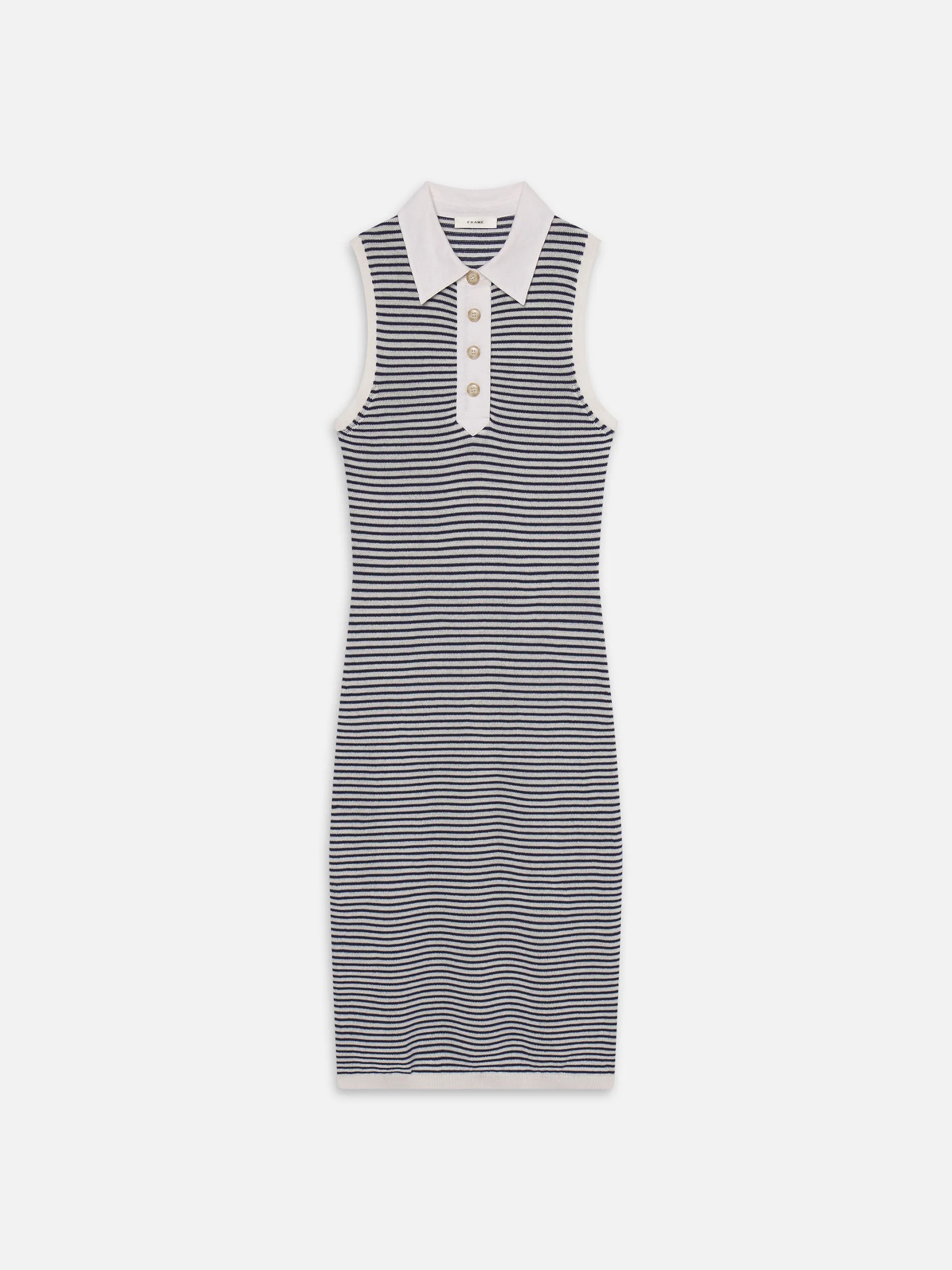 The Bold Stripe Dress -- Navy Multi sold by Frame Denim