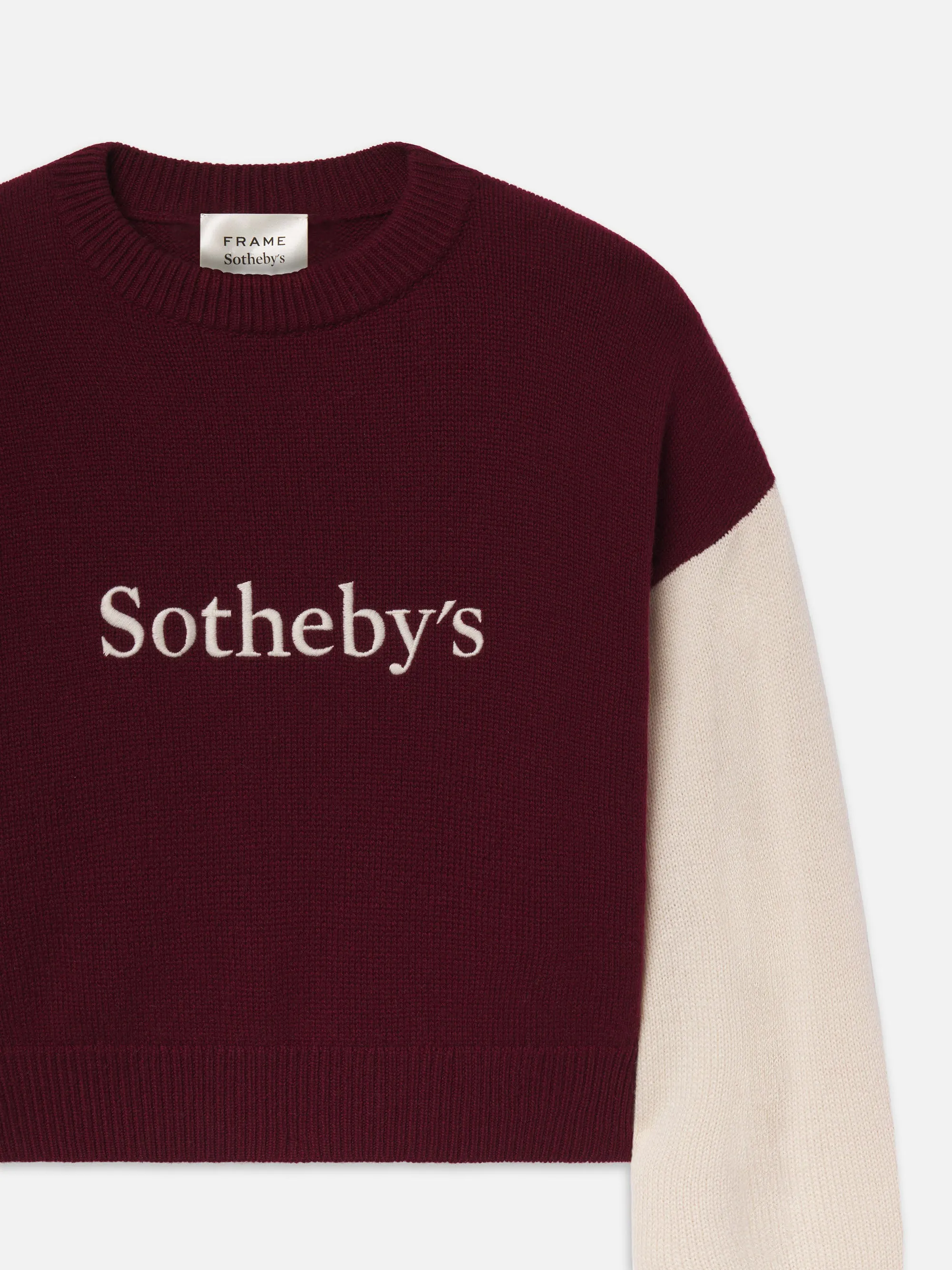 Sotheby’s Women's Cashmere Sweater -- Burgundy Multi sold by Frame Denim product image thumbnail 2