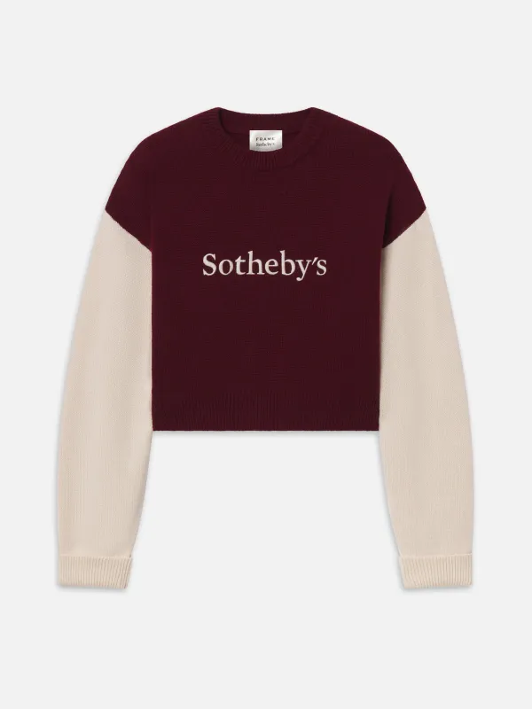 Sotheby’s Women's Cashmere Sweater -- Burgundy Multi made by Frame Denim