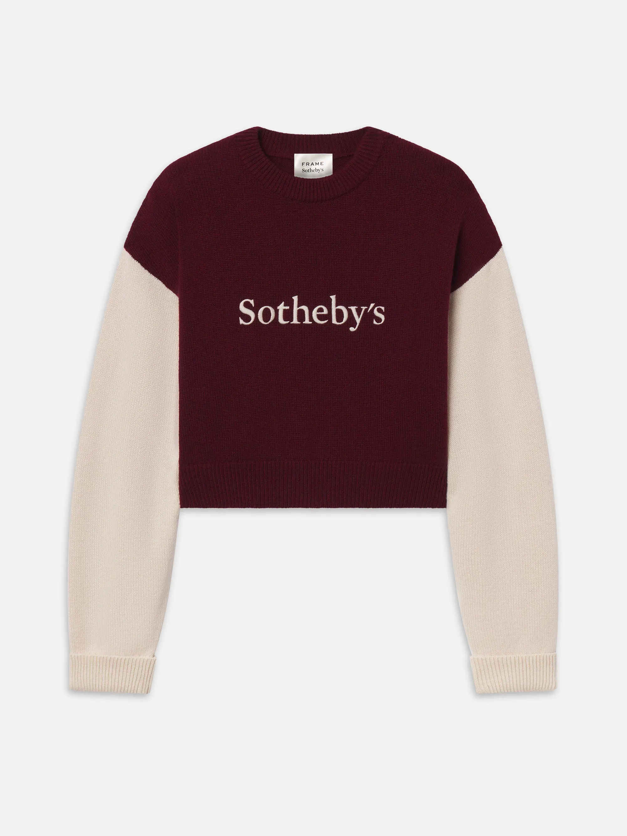 Sotheby’s Women's Cashmere Sweater -- Burgundy Multi sold by Frame Denim
