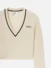 Sotheby’s Women's V-Neck Sweater -- Cream sold by Frame Denim