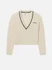 Sotheby’s Women's V-Neck Sweater -- Cream sold by Frame Denim