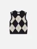 Sotheby’s Women's Argyle Vest -- Navy Multi sold by Frame Denim