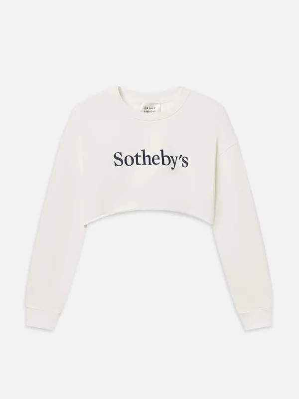 Sotheby’s Women's Cropped Sweatshirt -- Cream sold by Frame Denim