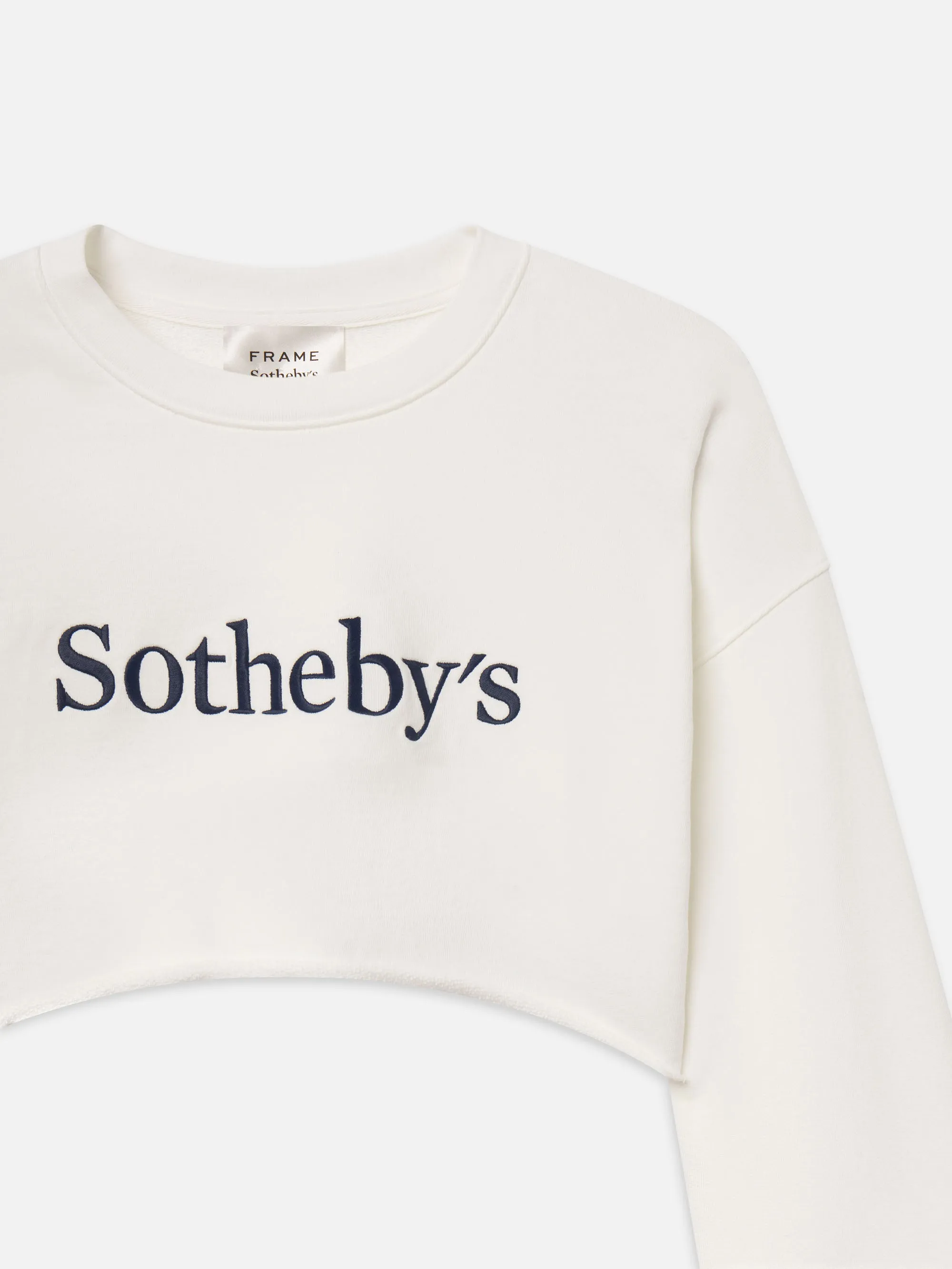 Sotheby’s Women's Cropped Sweatshirt -- Cream sold by Frame Denim product image thumbnail 3