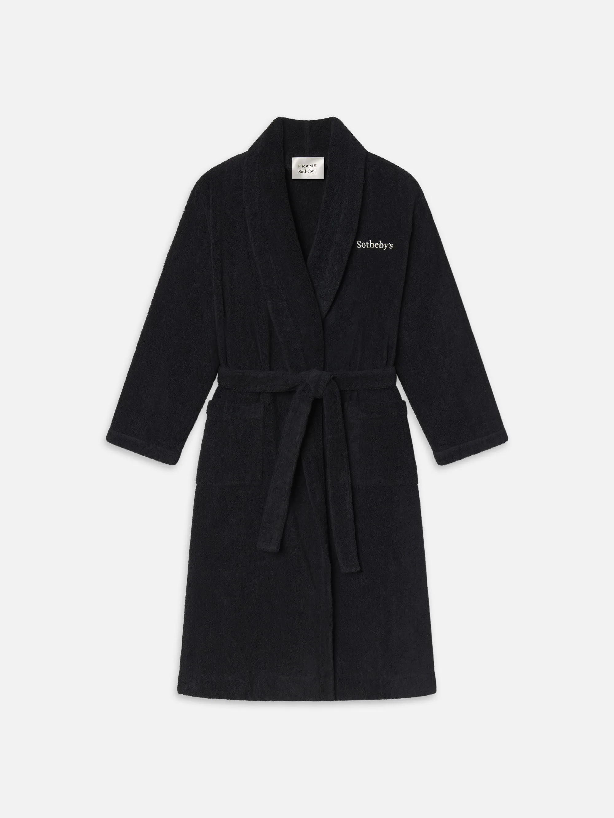 Sotheby’s Unisex Terry Bathrobe -- Navy sold by Frame Denim