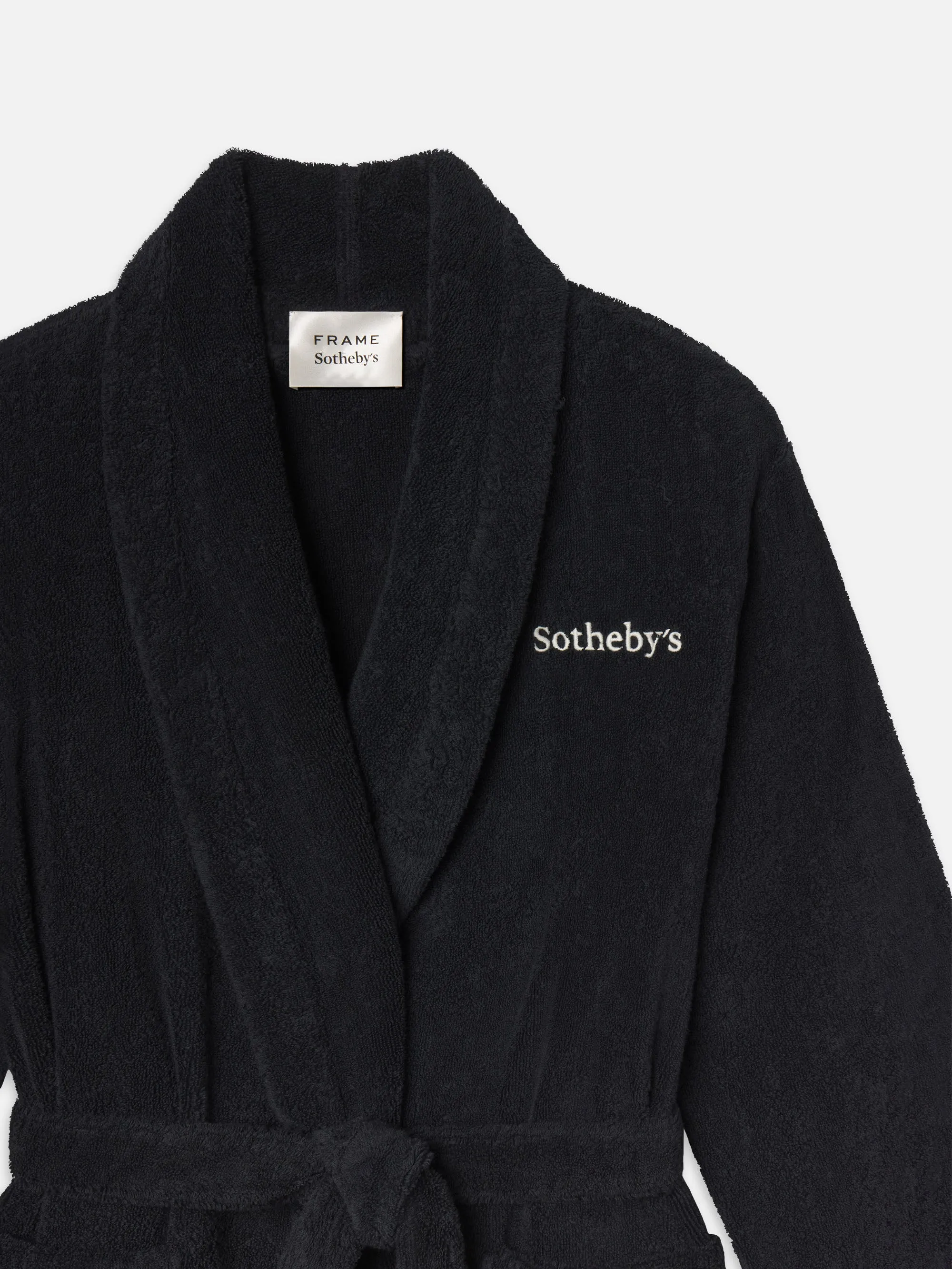 Sotheby’s Unisex Terry Bathrobe -- Navy sold by Frame Denim product image thumbnail 3