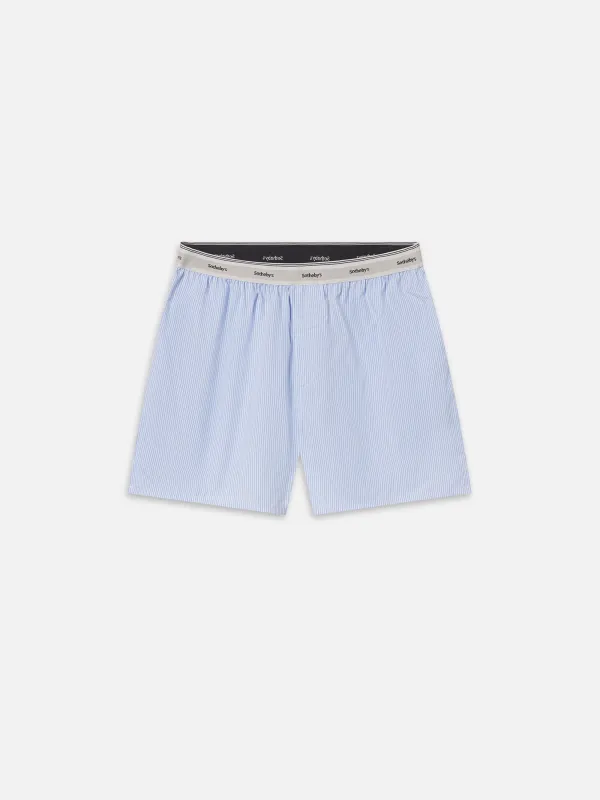 Sotheby’s Unisex Boxer Short -- Blue Stripe sold by Frame Denim