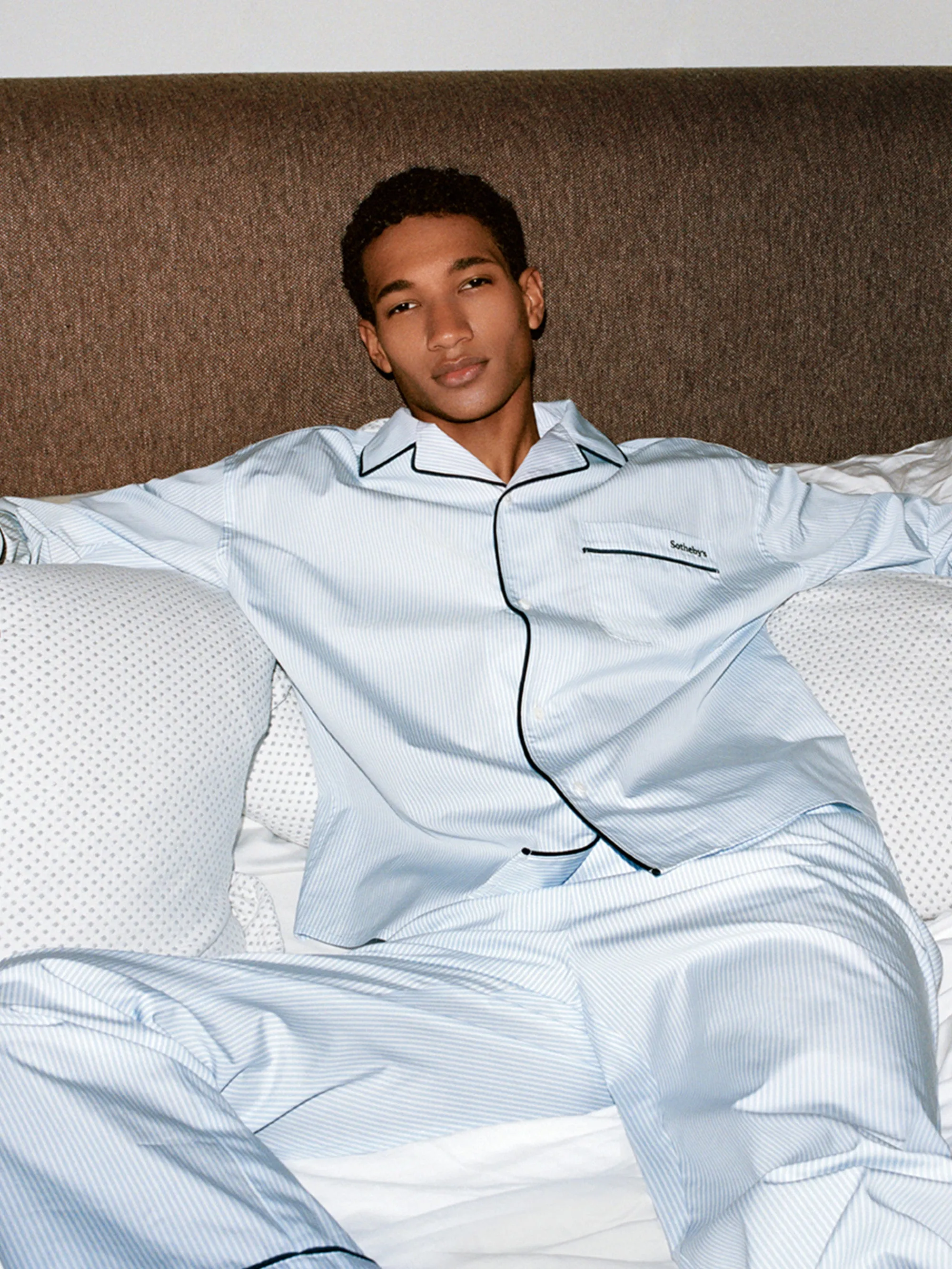 Sotheby's Unisex Pajama Shirt -- Blue Stripe sold by Frame Denim product image thumbnail 2