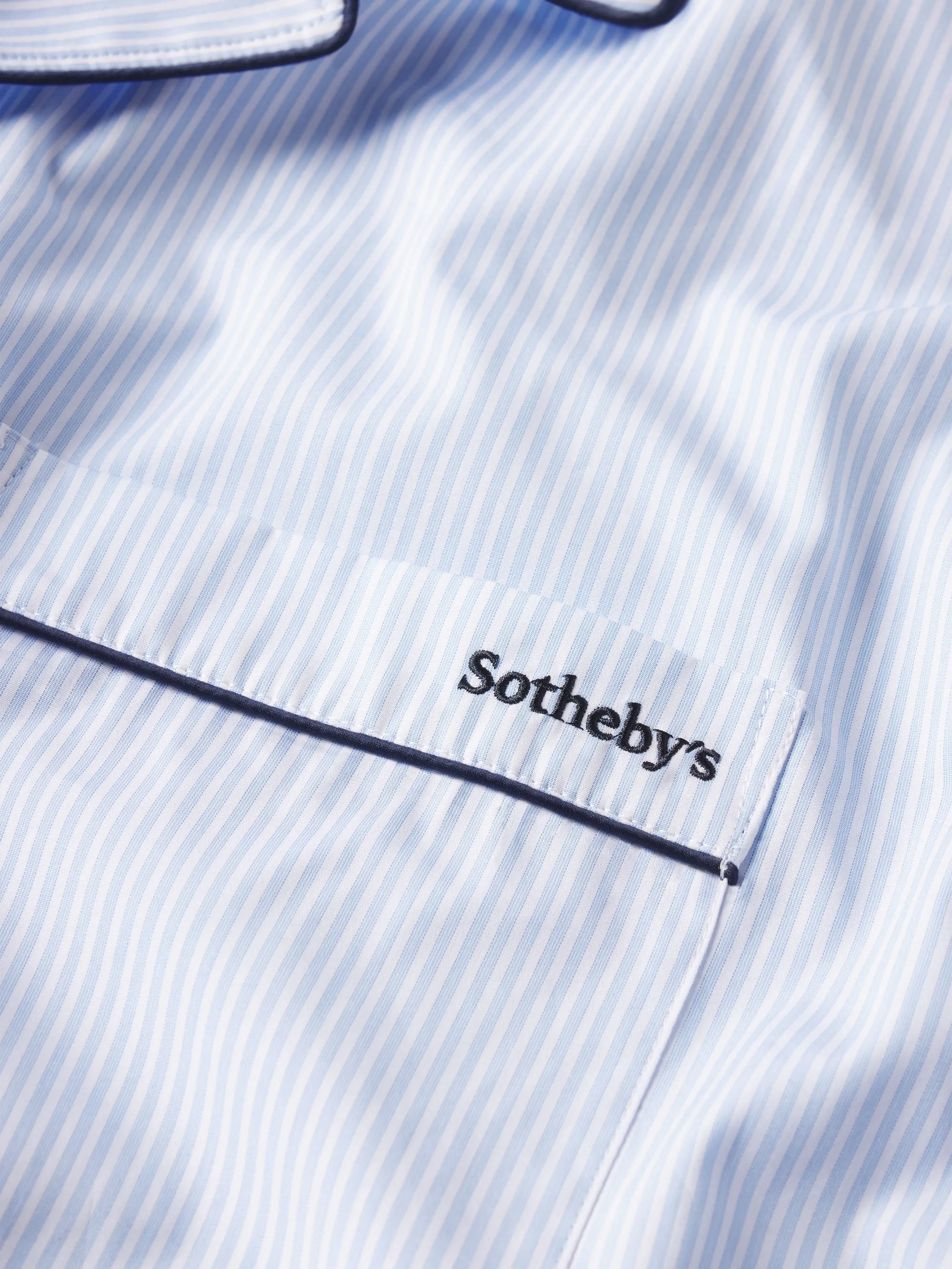 Sotheby's Unisex Pajama Shirt -- Blue Stripe sold by Frame Denim product image thumbnail 3