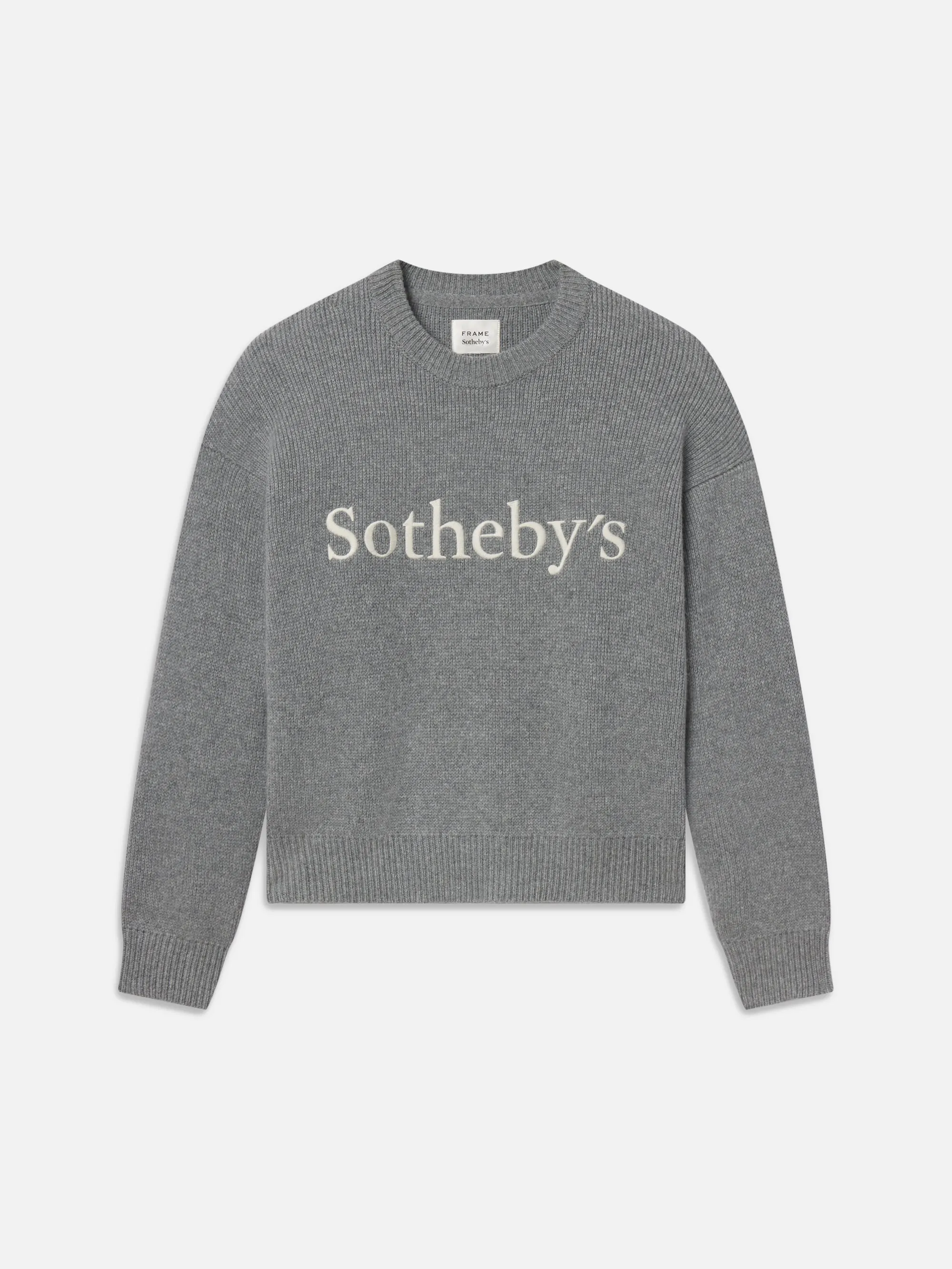 Sotheby's Unisex Cashmere Sweater -- Grey Melange sold by Frame Denim