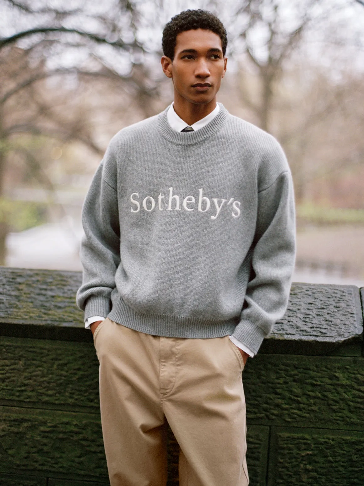 Sotheby's Unisex Cashmere Sweater -- Grey Melange sold by Frame Denim product image thumbnail 2