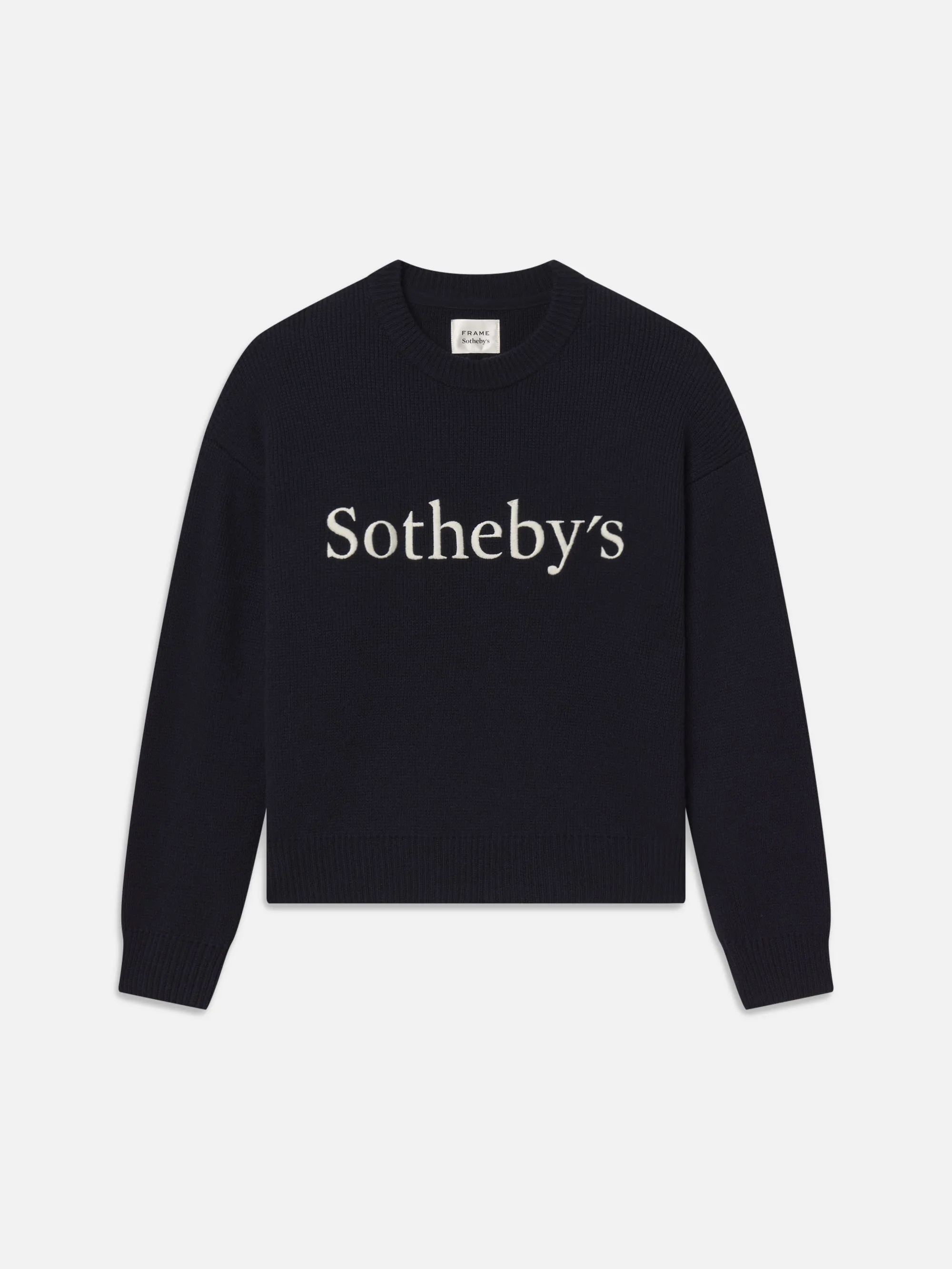 Sotheby's Unisex Cashmere Sweater -- Navy sold by Frame Denim