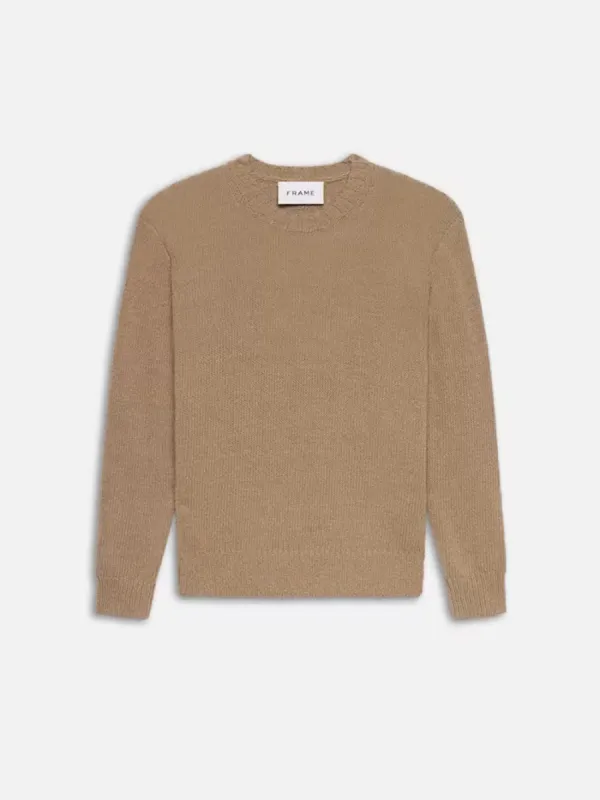 Rib Crewneck Sweater -- Light Brown sold by Frame Denim