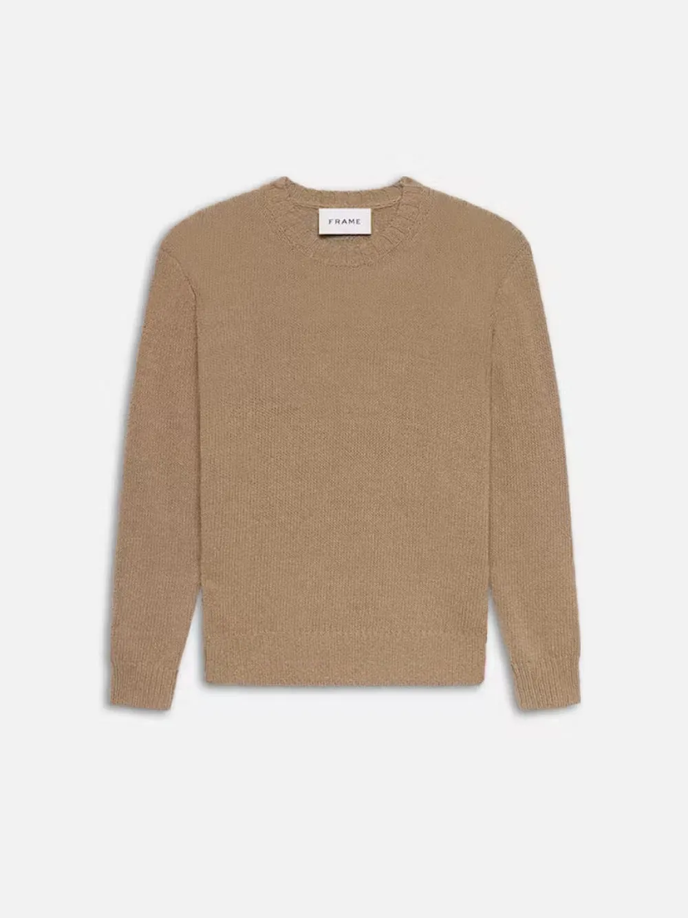 Rib Crewneck Sweater -- Light Brown sold by Frame Denim