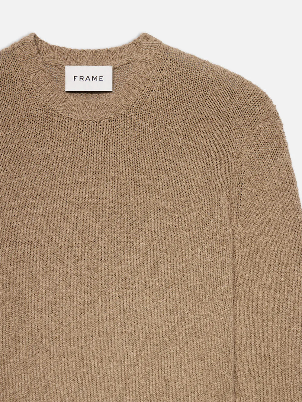 Rib Crewneck Sweater -- Light Brown sold by Frame Denim product image thumbnail 3