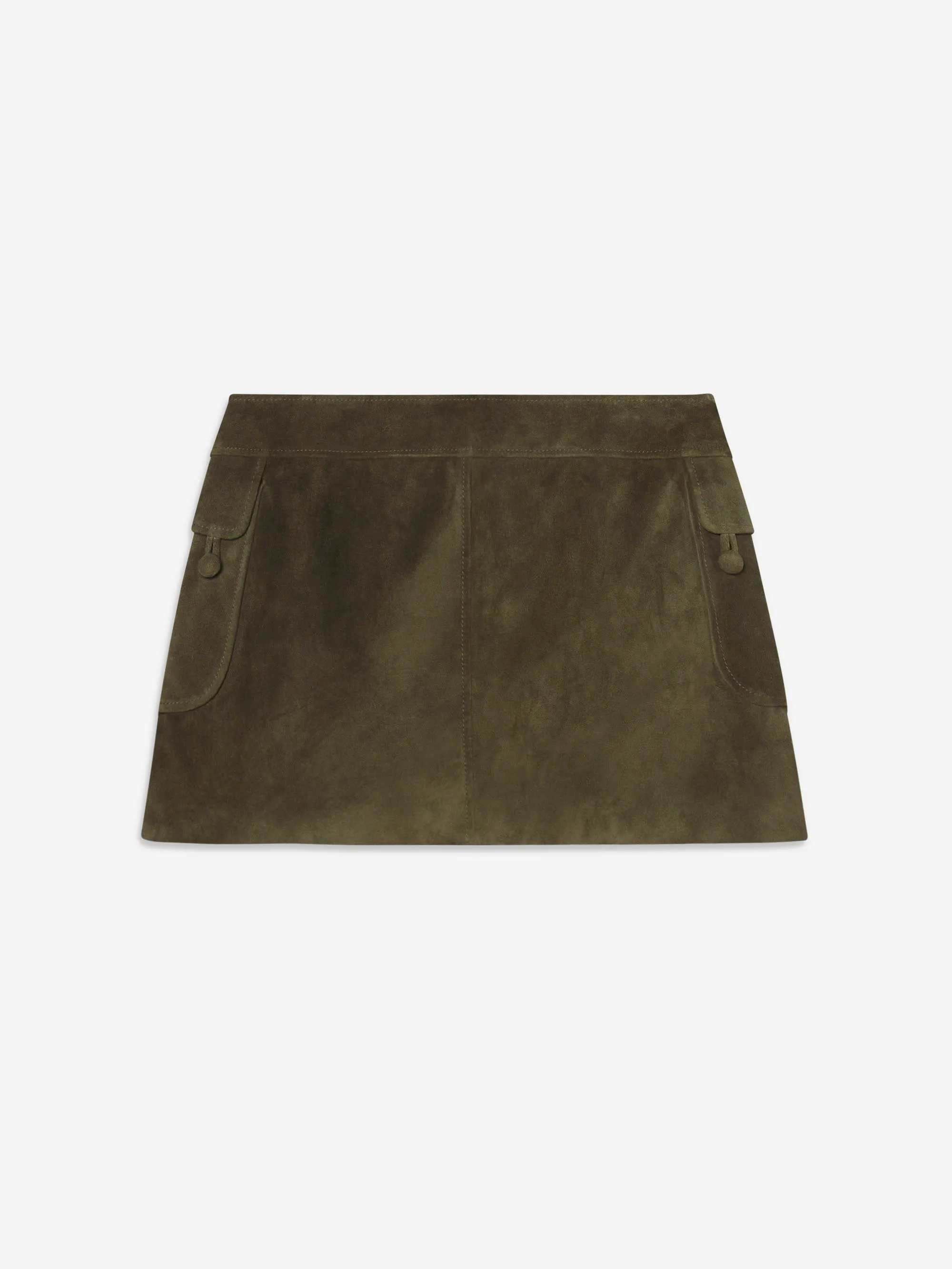 The Suede Cargo Mini Skirt -- Cypress sold by Frame Denim product image thumbnail 5
