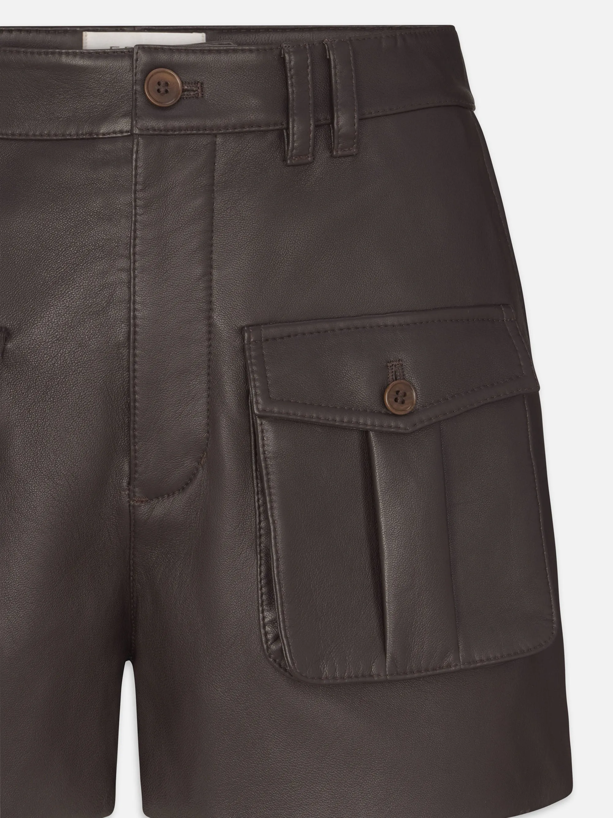 The Leather Scout Short -- Truffle sold by Frame Denim product image thumbnail 3
