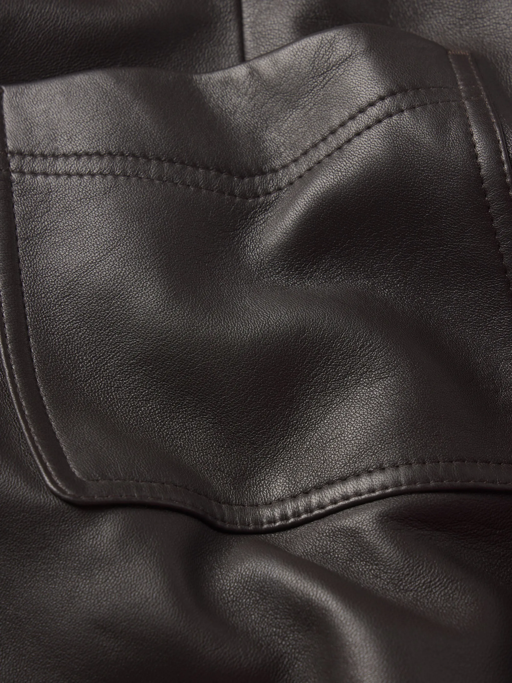 The Leather Scout Short -- Truffle sold by Frame Denim product image thumbnail 2