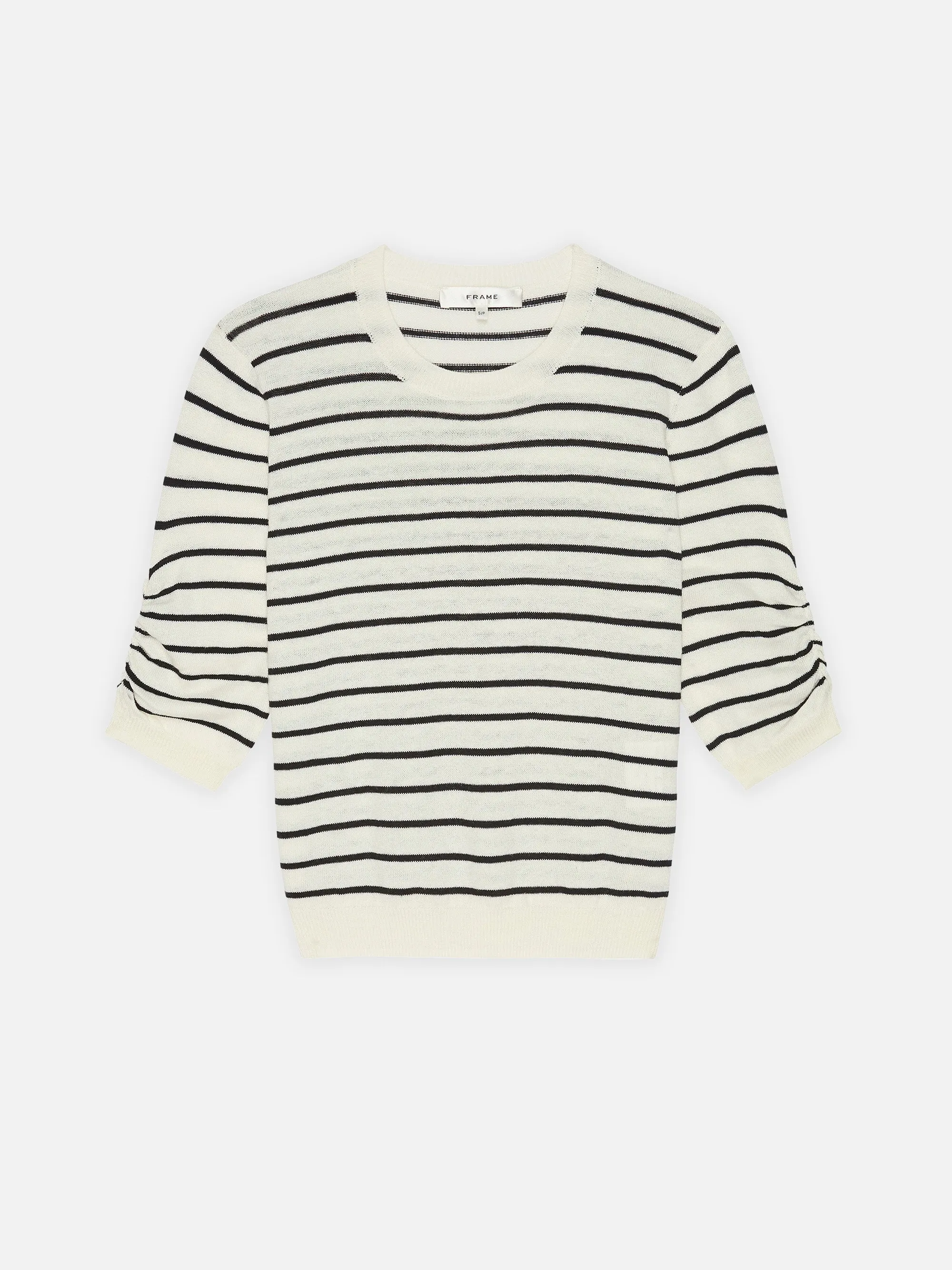 The Gathered Sweater -- Cream Multi sold by Frame Denim