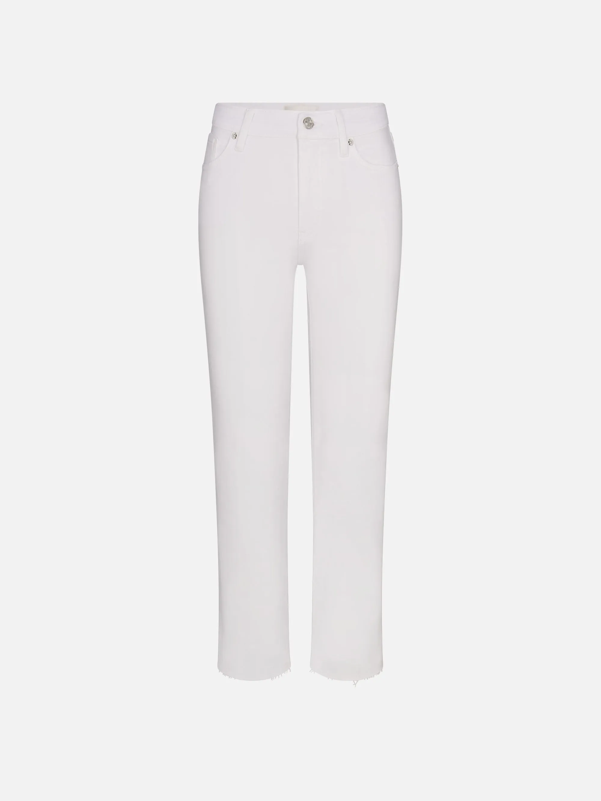 Le Sleek Straight Crop -- White Raw After sold by Frame Denim