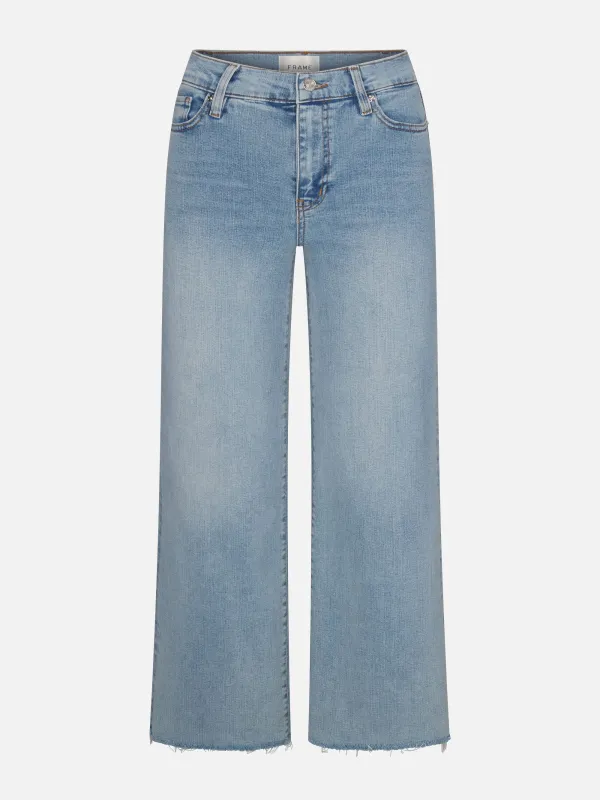 Le Slim Palazzo Crop -- Tribute Raw Fray sold by Frame Denim