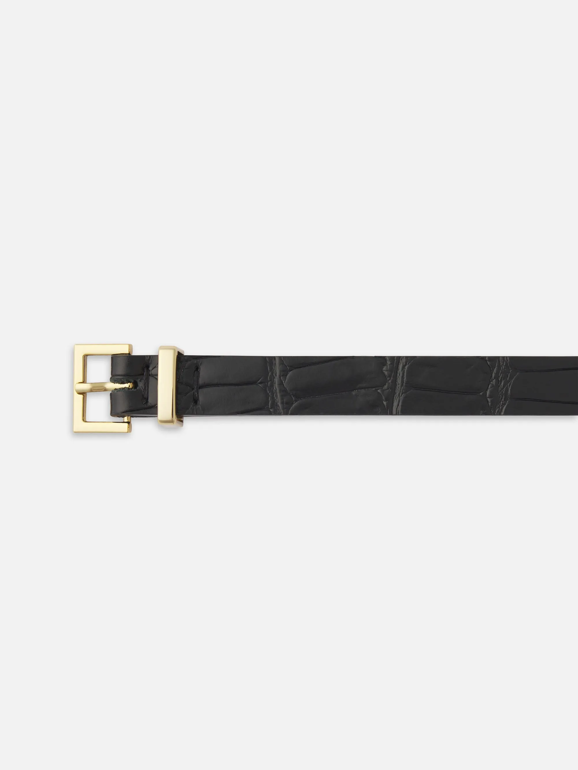 The Petite Croc Belt -- Black sold by Frame Denim product image thumbnail 2