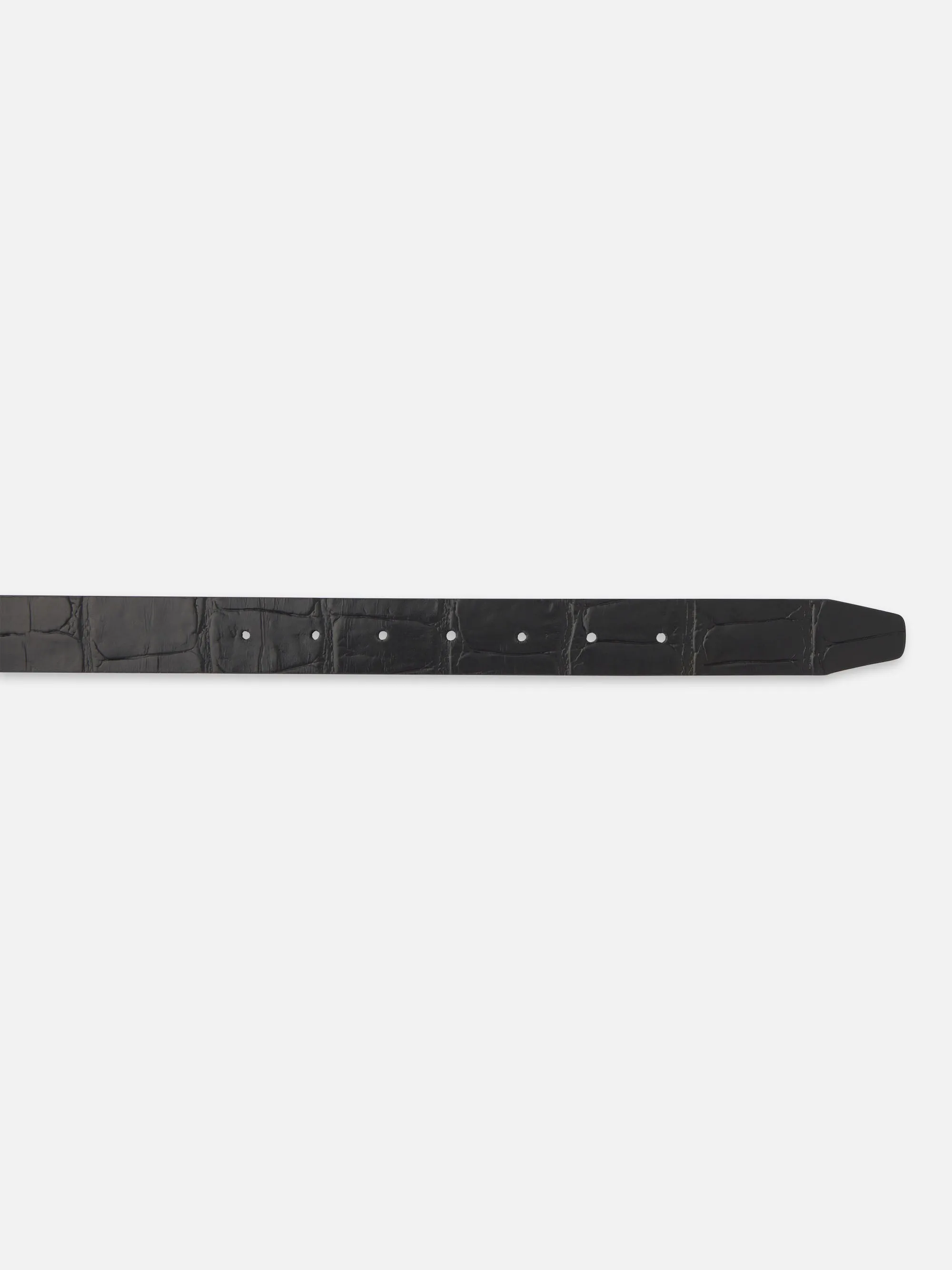 The Petite Croc Belt -- Black sold by Frame Denim product image thumbnail 3