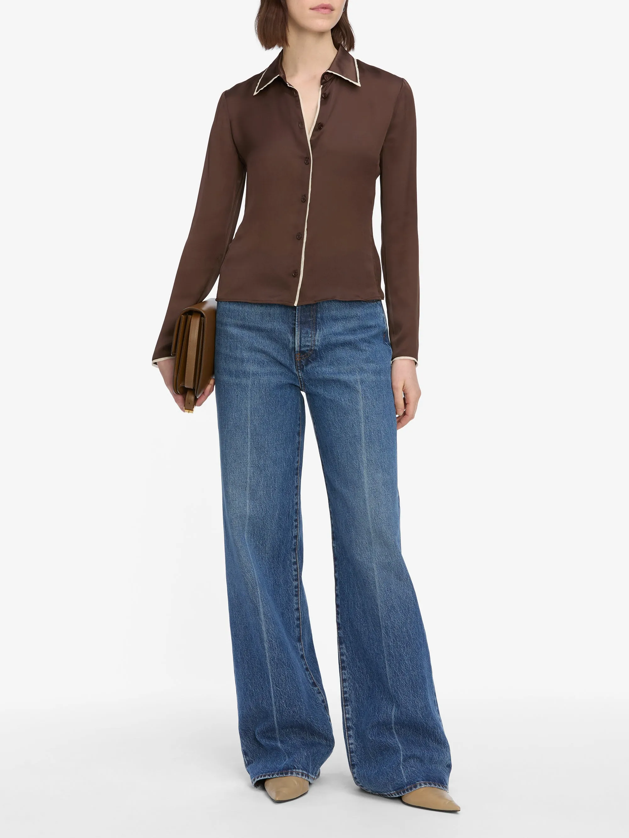 The Slim Essential Shirt -- Coffee Multi sold by Frame Denim product image thumbnail 2