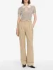 The Pleated Stilt Trouser -- Light Khaki sold by Frame Denim