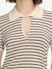 The Keyhole Polo -- Cream Multi sold by Frame Denim