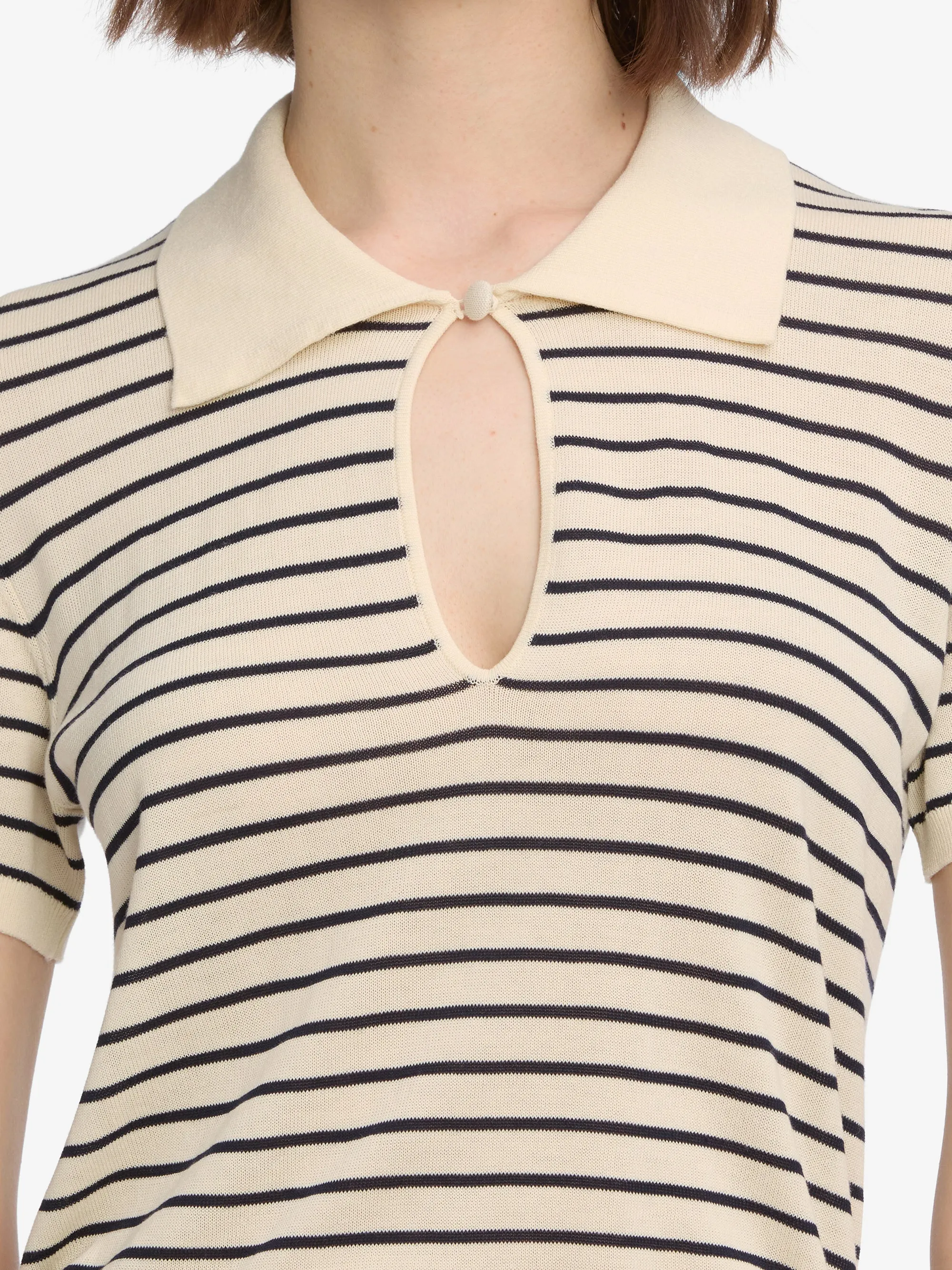 The Keyhole Polo -- Cream Multi sold by Frame Denim product image thumbnail 4