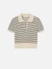 The Keyhole Polo -- Cream Multi sold by Frame Denim