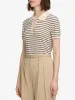 The Keyhole Polo -- Cream Multi sold by Frame Denim