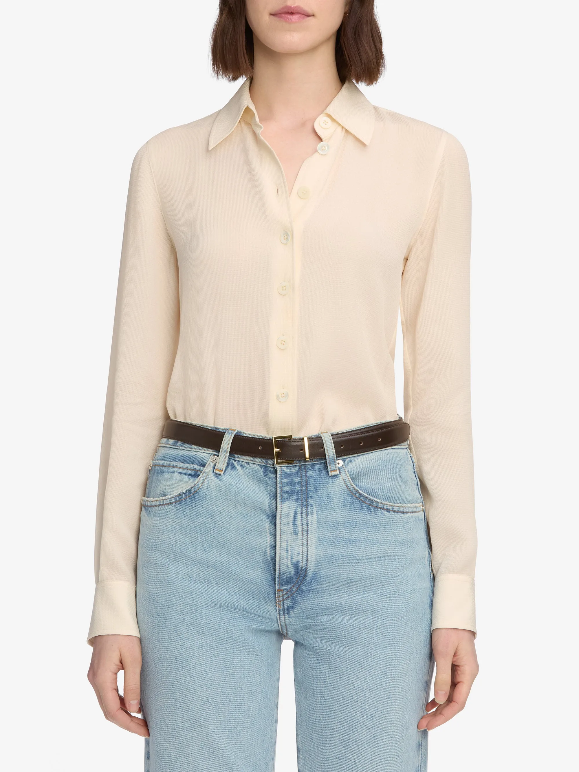 The Textured Shirt -- Cream sold by Frame Denim product image thumbnail 3